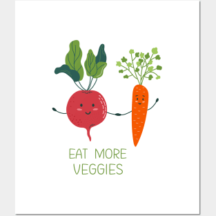 Cartoon veggies characters Posters and Art